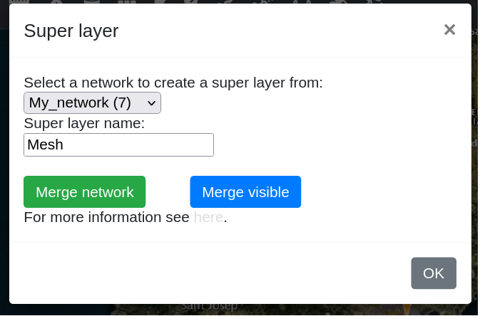 Super layer dialog box