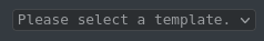 Templates Dropdown